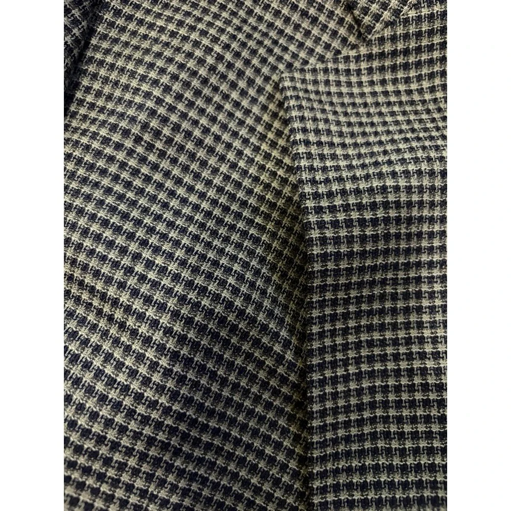 Vintage Monsieur Givenchy Houndstooth Blazer Sport Coat 48L USA Wool Quiet Lux‎